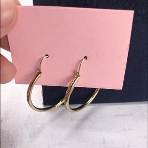 Unique patterned gold hoops!